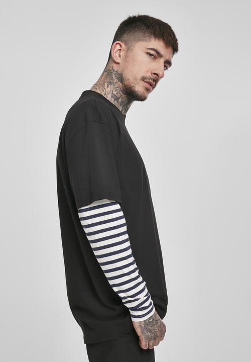 Produktbild Urban Classics Oversized Double Layer Striped LS Tee (M)