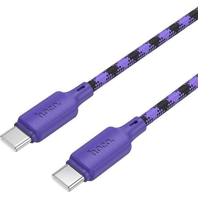 Hoco Cable Cable USB C to USB C 3A 60W 1 m X116 gradient purple (1 m), Cavo USB