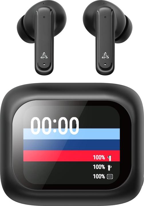 Actual product image Sbox Wireless headphones EB-TWS08-B Touch Screen Display Black (ANC, 4 h, Wireless)