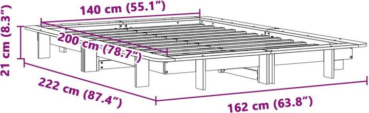 Image du produit vidaXL Bettgestell (160 x 200 cm)
