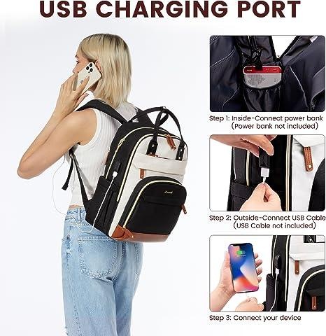 Produktbild Only-Bags.Store Rucksack Grosser Laptop-Rucksack 17 Zoll Wasserdichter Schulrucksack Jugendlicher Schulrucksack