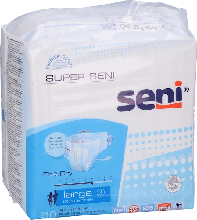 Produktbild Seni Super Large Windeln für Erwachsene, 10 St (10 x, L, XL)