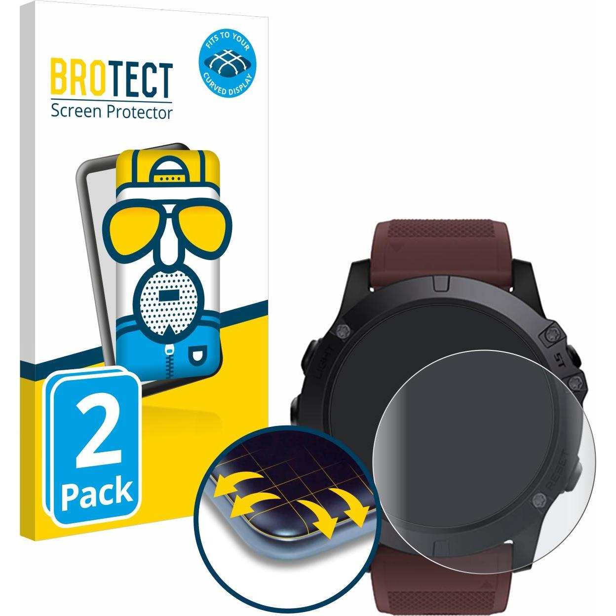 BROTECT Fullscreen Schutzfolie Displayschutz Folie Matt Entspiegelungsfolie, Smartwatch Schutzfolie, Grau