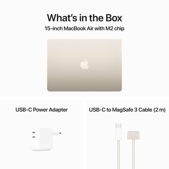 Produktbild Apple MacBook Air – 2023 (15", 512 GB, 16 GB, DE, M2)