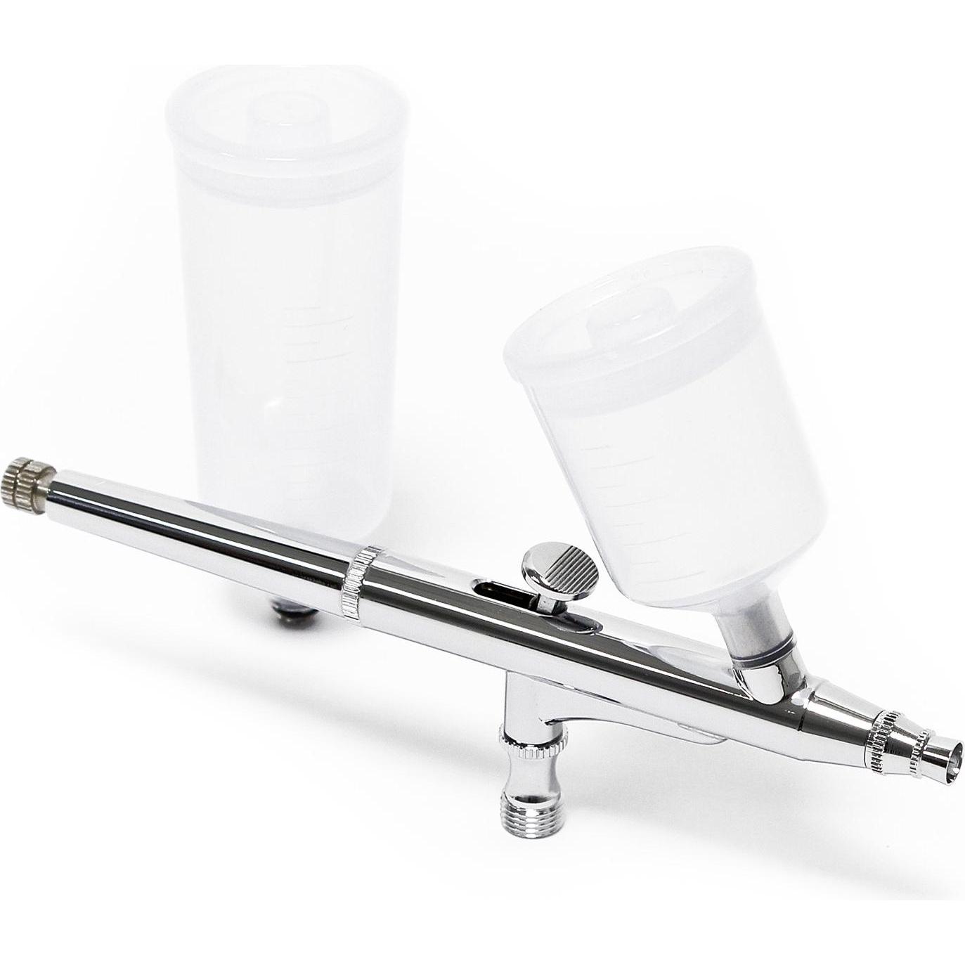Wiltec Airbrushpistole Spritzpistole Druckluft Typ 131 Double Action Funktion Düsen