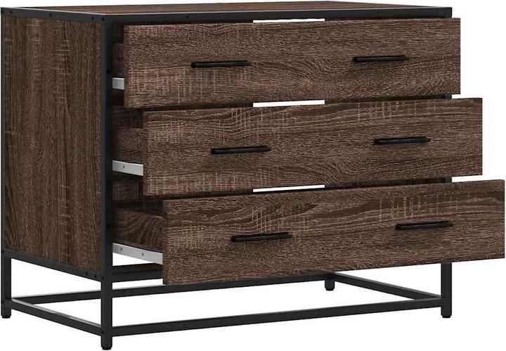 Actual product image vidaXL Brown oak-look drawer unit 70x41x56 cm Wood-based material
