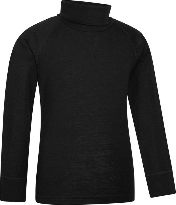 Actual product image Mountain Warehouse Childrens/Kids Merino Wool Roll Neck Base Layer Top (128)