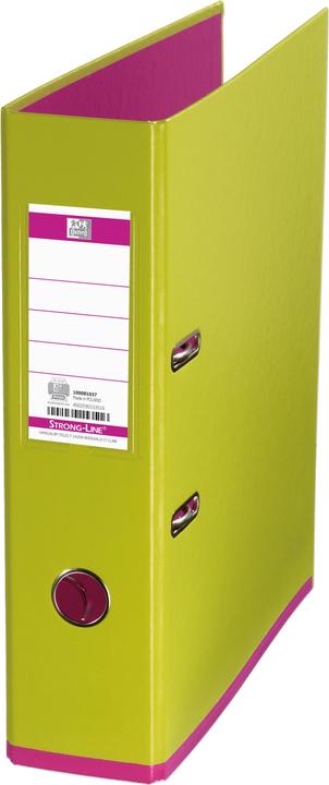 Elba Ordner myColour, Rückenbreite: 80 mm, hellgrün-pink DIN A4, Einband aussen (A4, 80 mm, 1 Stück)