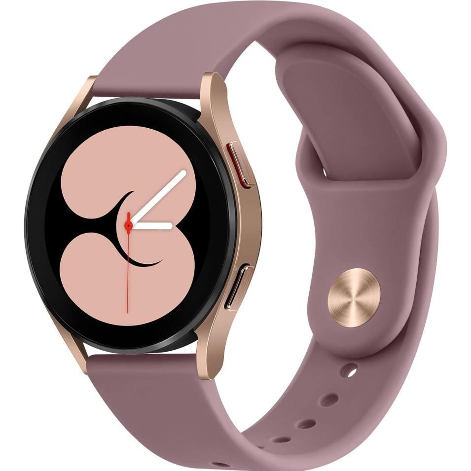 Screenguard Silicone Strap Sportarmband (Silikon, Galaxy Watch4 40 mm), Uhrenarmband, Violett