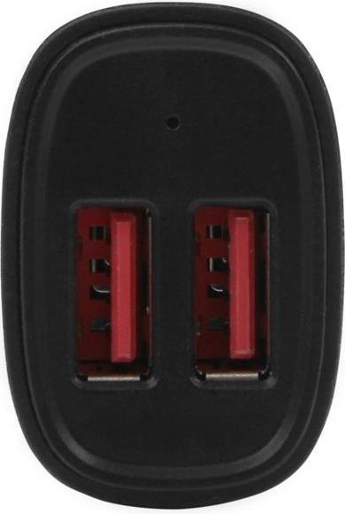 Produktbild StarTech Dual Port USB KFZ Ladegerät - 24W/4.8 - Schwarz - 2 Port USB Autoladegerät