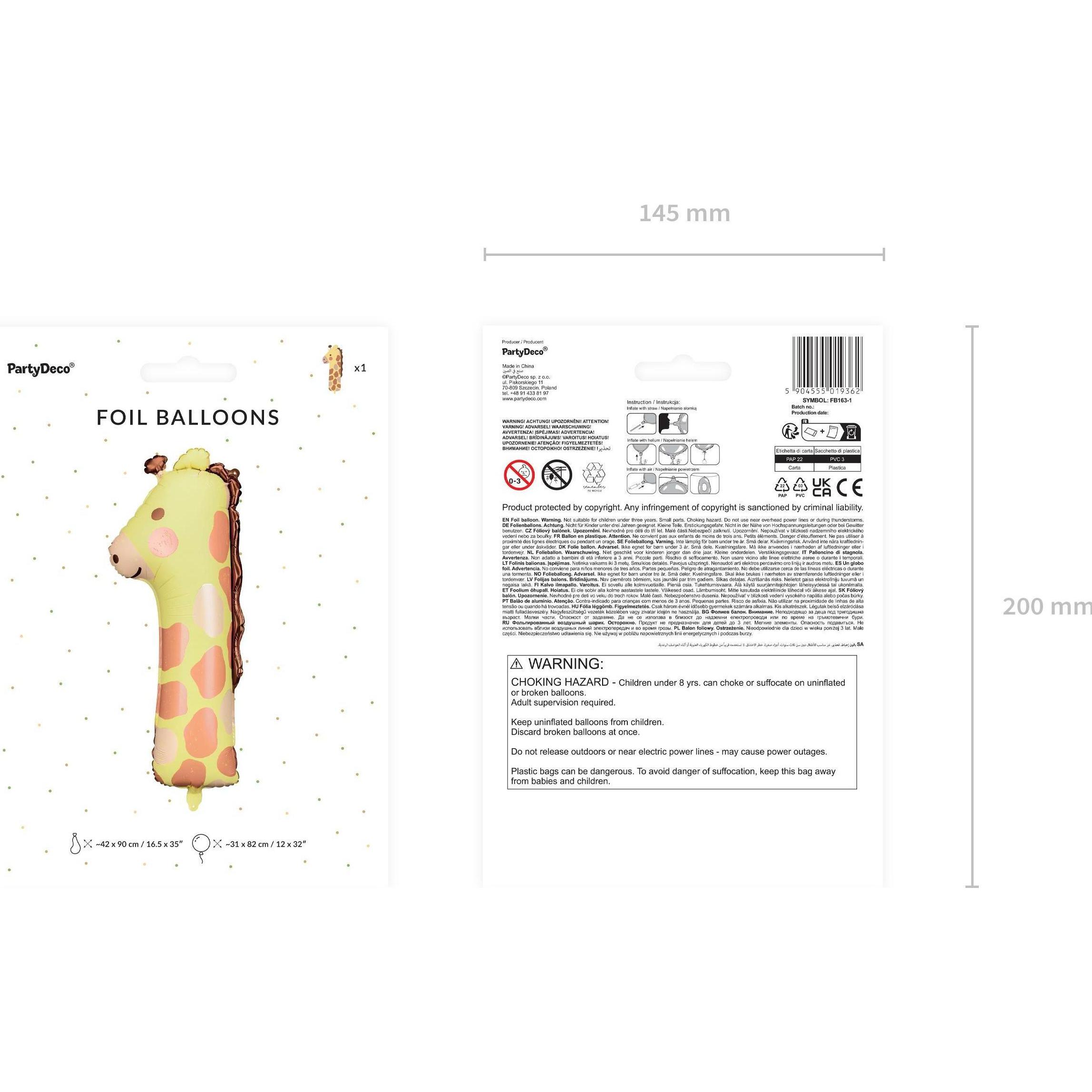 Thumbnail - Partydeco Folienballon Giraffe