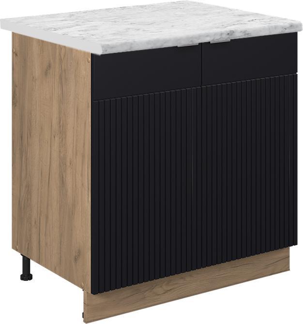 Goldkraft Eiche, Marble-Weiss, Schwarz, Schwarz gestreift