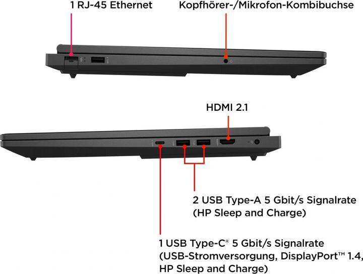 Actual product image HP Omen 16-xf0376ng (16.10", AMD Ryzen 7 7840HS, 16 GB, 512 GB, DE)