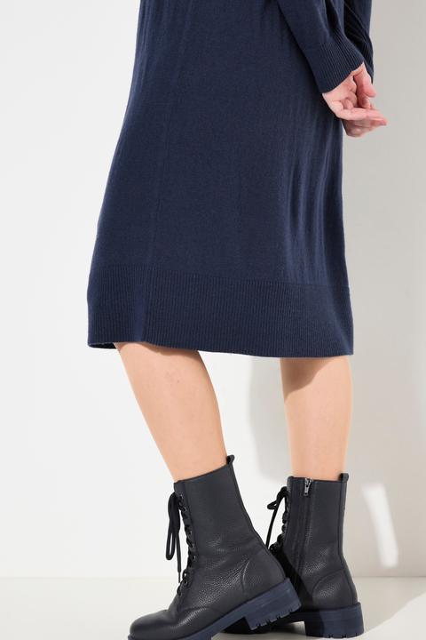 Immagine prodotto Ulla Popken Abito di maglia in stile norvegese con cane, taglio oversize, scollo a girocollo e maniche lunghe (56)