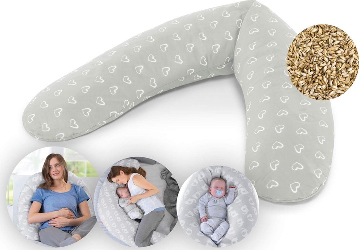 Actual product image Theraline Nursing Pillow "The Comfort" with Spelt Filling incl. Cover 180 cm (180 cm)