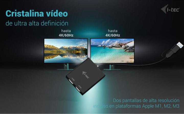 Produktbild i-tec Cadual4khdmi (HDMI, USB Typ-C, USB-A, 27 cm)