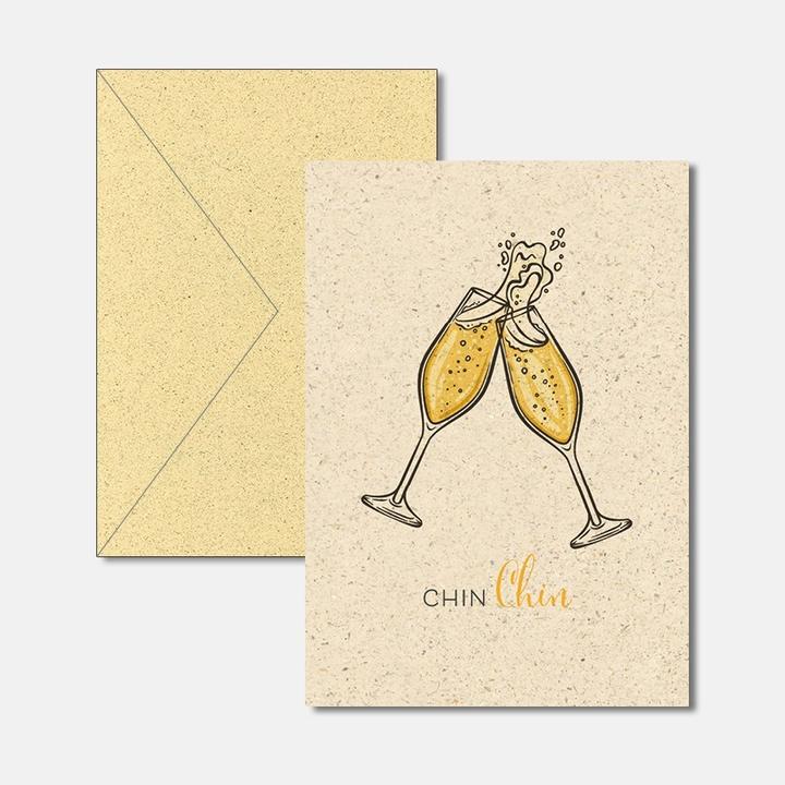 Produktbild Glückwunschkarte Chin Chin 12.2 x 17.5 cm, Papierformat (1 Stk.)