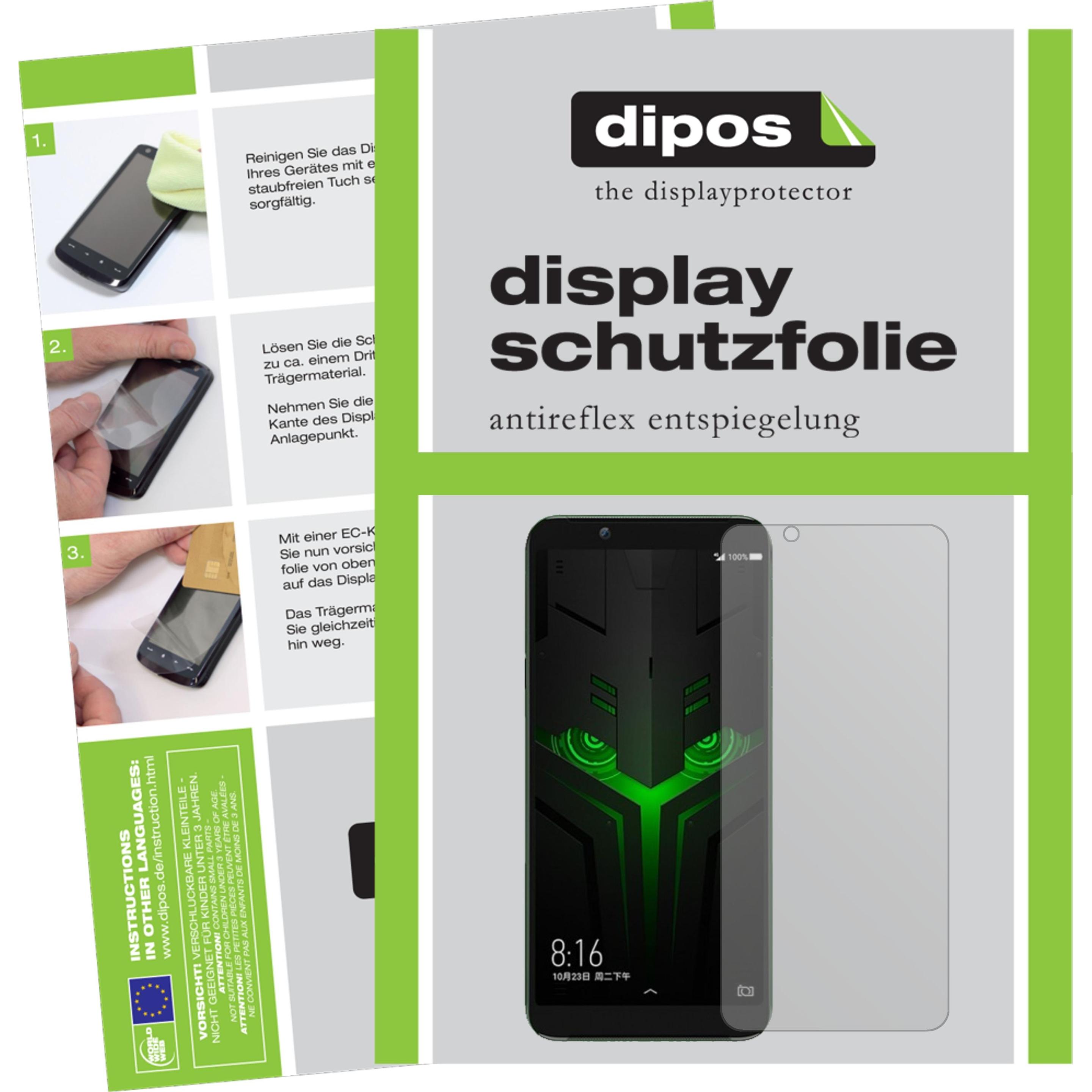 Dipos Displayschutzfolie Antireflex (2 Stück, Xiaomi Black Shark Helo), Smartphone Schutzfolie, Transparent