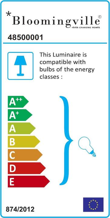 Energie-Label Bloomingville Tischleuchte (E27)