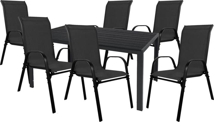 Mojawo Garden Set Seating Set 7-piece 180x90cm Aluminium / Nonwood