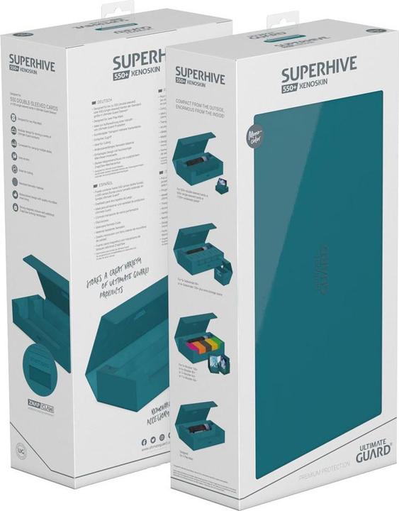 Actual product image Ultimate Guard Card Box XenoSkin Superhive 550+ Petrol Blue