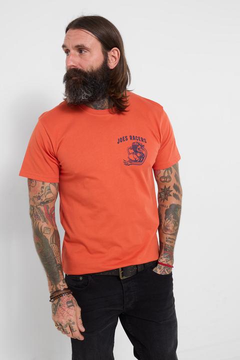 Produktbild Joe Browns Graphic Tee with Engine Back Print – Orange (S)