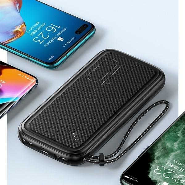 Actual product image Usams Powerbank PB56 10000mAh 2xUSB USB-C MicroUSB Fast Charge czarnyblack 10KCD (10000 mAh, 10 W)