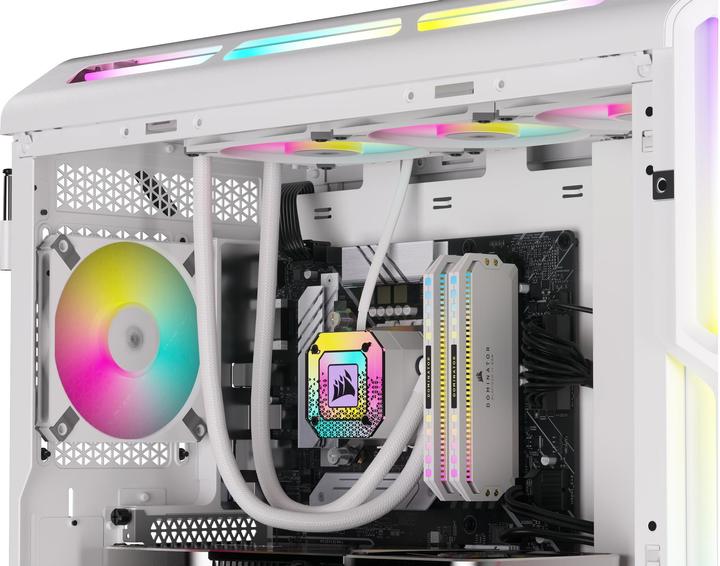 Actual product image Corsair iCUE AF120 RGB Slim 2er wh 120mm CO-9050165-WW (120 mm, 2 x)