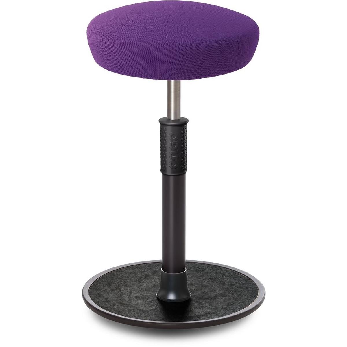 Ongo, Bürostuhl, Sitz- Stehhocker Free Tall Hutsitz Gestrick Purpur schwarz /schwarz
