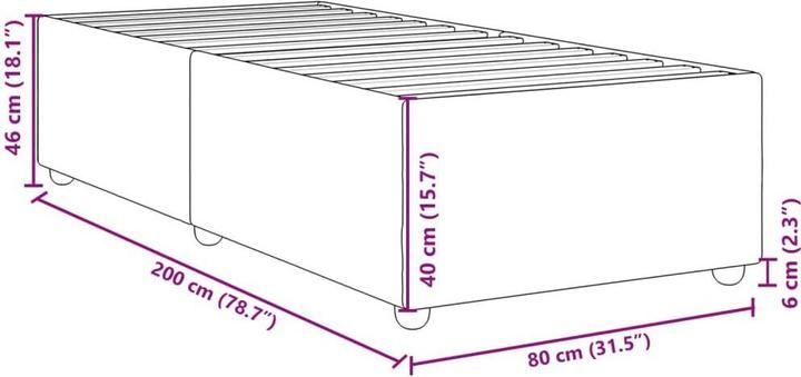 Actual product image vidaXL Bettgestell (80 x 200 cm)
