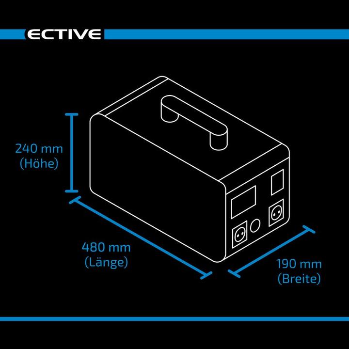 Produktbild Ective BlackBox 15 Lithium Powerstation 1500W 1497Wh Akku USB 12V 230V Camping (1497 Wh, 20 kg)