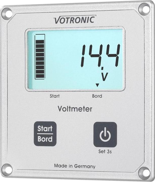 Image du produit Votronic 1256 Voltmètre LCD S pour régulateurs de charge SR et MPP