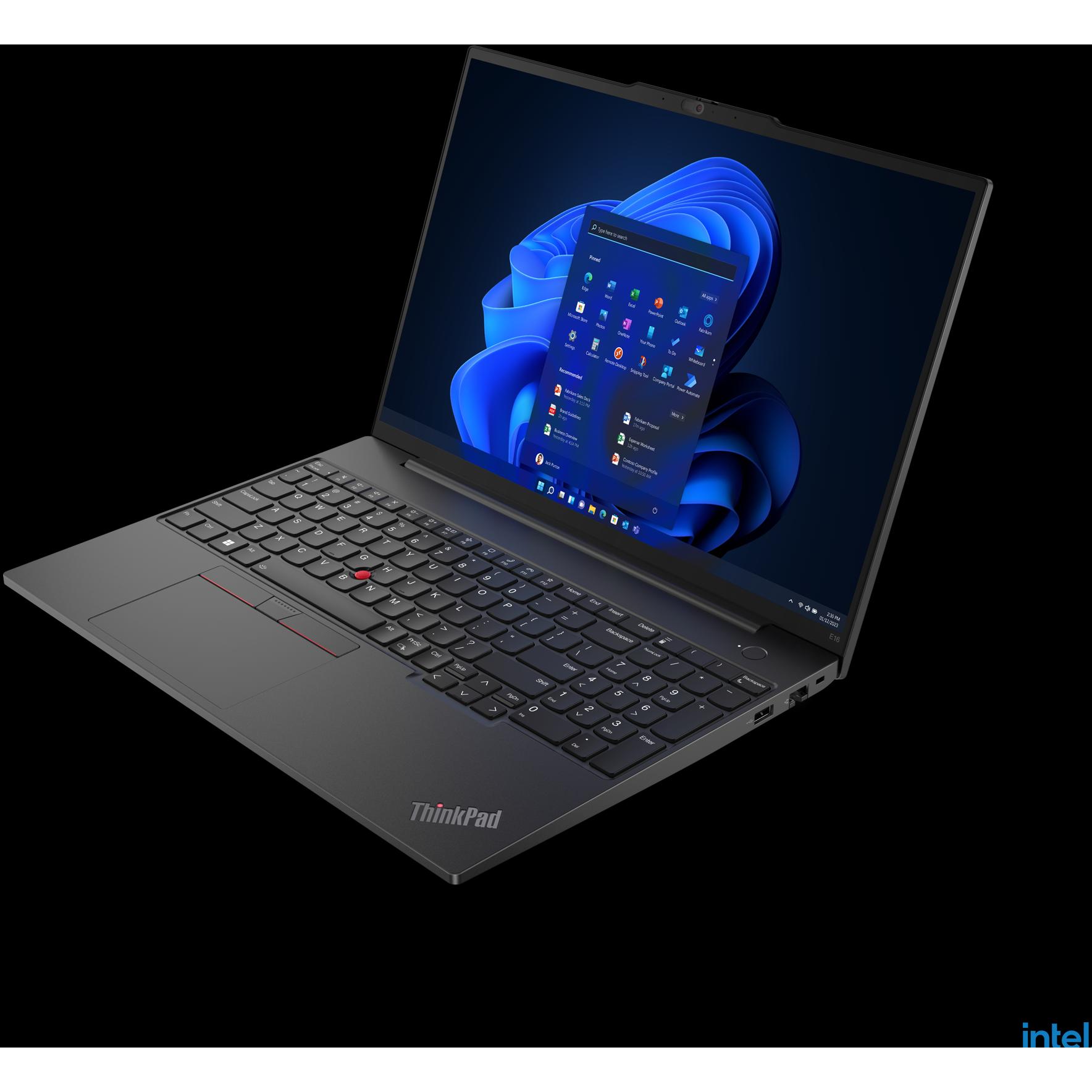 Thumbnail - Lenovo ThinkPad E16 Gen 1 (16", Intel Core i5-1335U, 8 GB, 256 GB, DE), Notebook, Schwarz