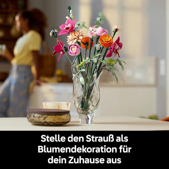 Produktbild LEGO Schöner Rosafarbener Blumenstrauss (10342, LEGO Icons, LEGO Botanical)