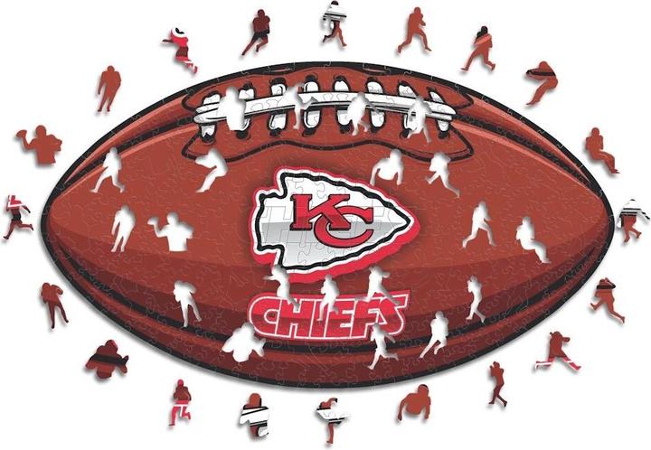 Produktbild Iconic NFL - Kansas City Chiefs – Football mit Logo - Holz Puzzle Grösse L (500 Teile) (500 Teile)
