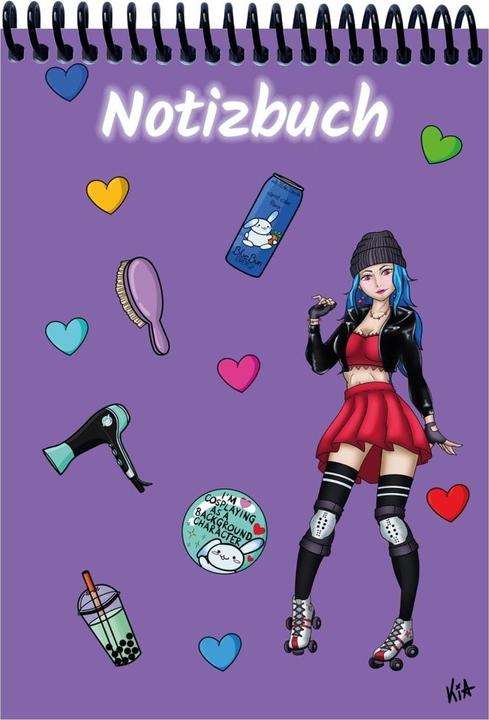 Immagine prodotto A 5 quaderni Manga Enora, viola, foderati (A5, Righe)