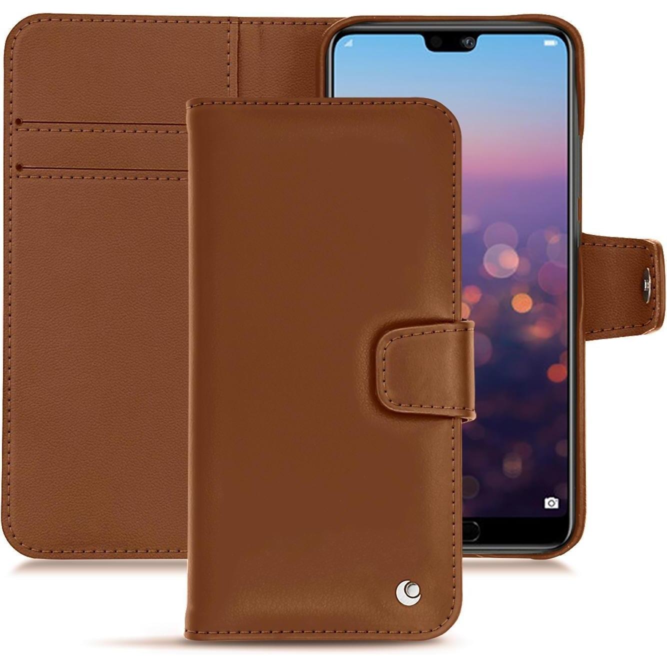 Thumbnail - Noreve Lederschutzhülle Wallet (Huawei P20), Smartphone Hülle, Braun