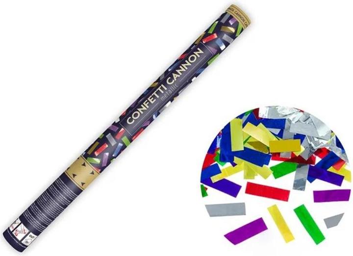 Partydeco Confetti cannon, mix, 60cm (1 pkt / 1 pc.) (1 Stück)