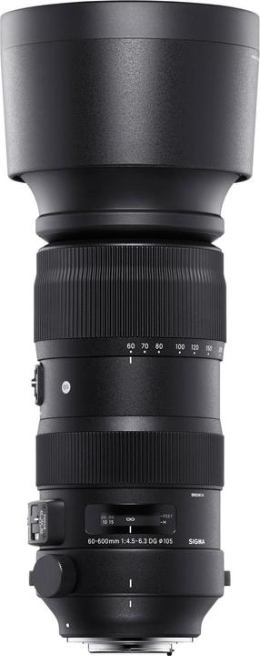 Immagine prodotto Sigma 60-600mm f/4.5-6.3 DG OS HSM Sports (Canon EF, APS-C / DX, Full frame)