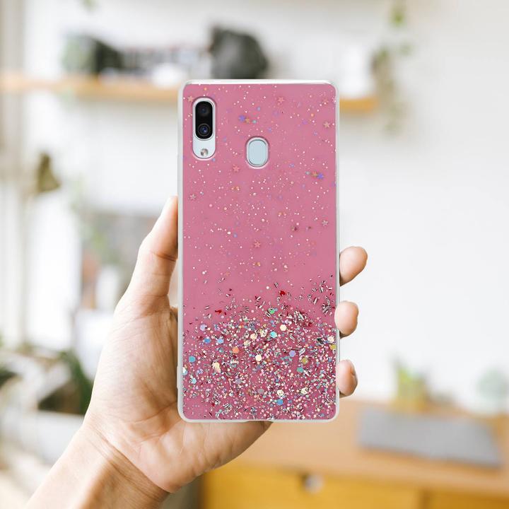 Image du produit Cadorabo Couverture TPU paillettes scintillantes (Samsung Galaxy A40)