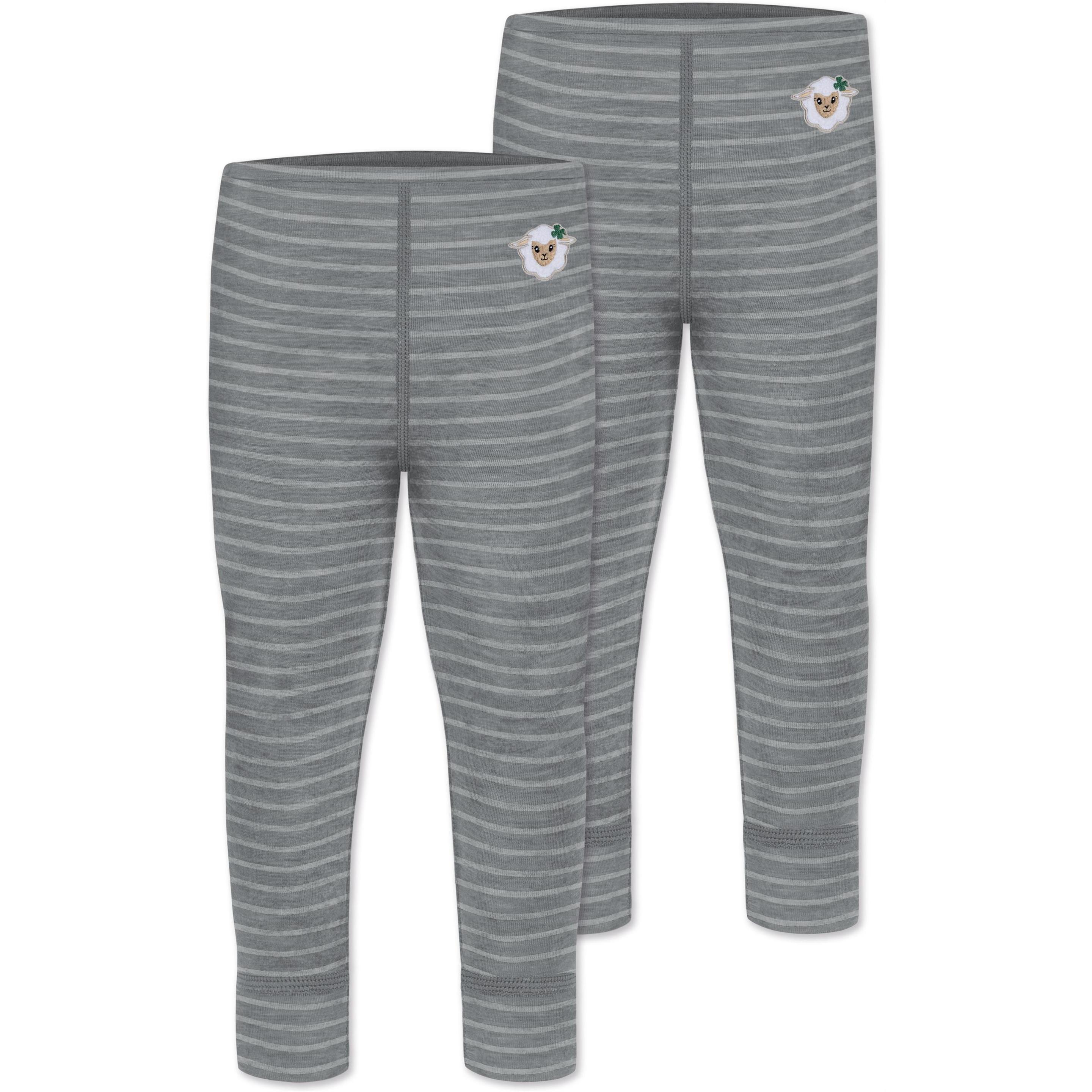 Normani, Herren, Hosen, 2er Pack Baby Merino Hose Leggings „Tutira" - 9503, Grau, (80)