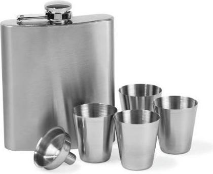 Funktion Pocket flask set 200 ml Steel (200 ml)