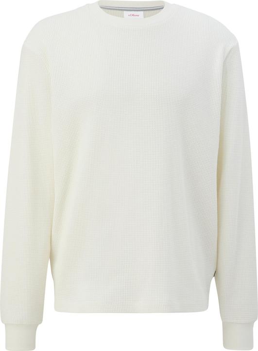 Produktbild s.Oliver Sweatshirt Sweatshirt mit Waffelpiqué-Struktur (3XL)