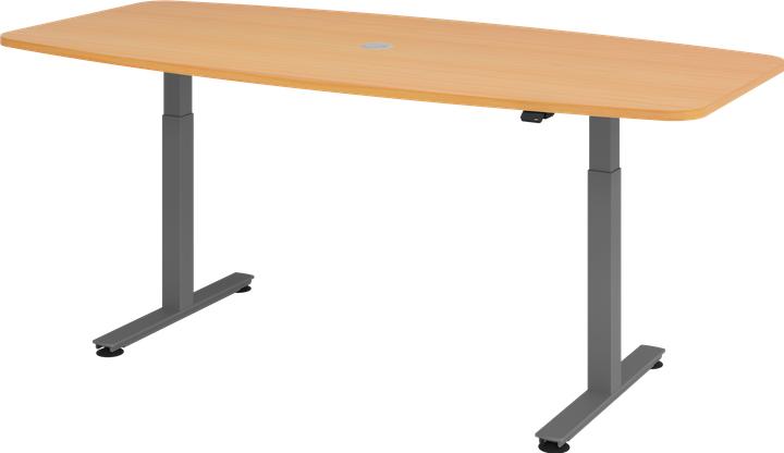 Actual product image Hammerbacher Konferenztisch mit Tastschalter, Buche (220 x 103 x 71 cm)