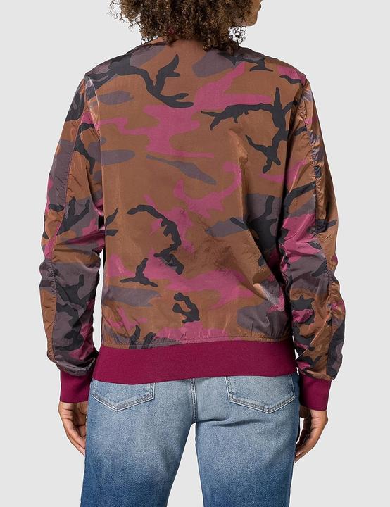 Actual product image Blauer Nylon Camouflage Print Bomber Jacket (L)