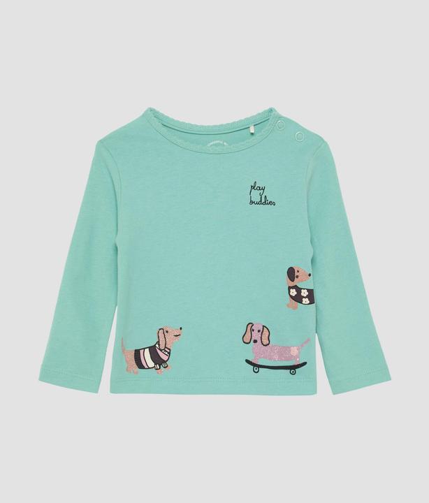 S.Oliver T-Shirt Langarmshirt mit Glitzerprint (62)