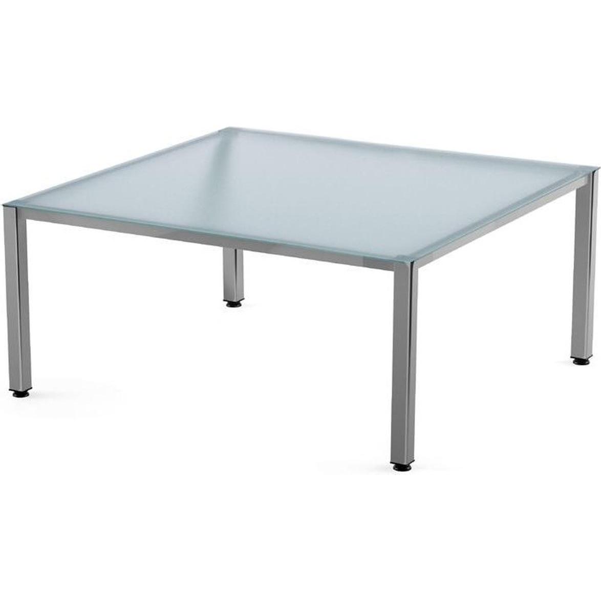 Rocada, Schreibtisch, Schreibtisch Executive BxTxH 120x120x73cm Gestell verchromt Platte Glas satiniert (120 x 120 x 73 ...