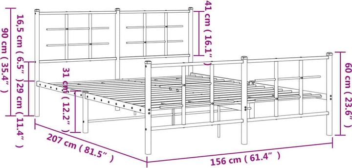 Image du produit vidaXL Bettgestell (150 x 200 cm)
