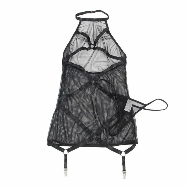 Produktbild Subblime Subllime - Transparentes Neckholder-Kleid Schwarz L/Xl (L, XL)