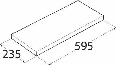 Produktbild Velano FLOATING SHELF WENGE FS 60/24 WE 595X235